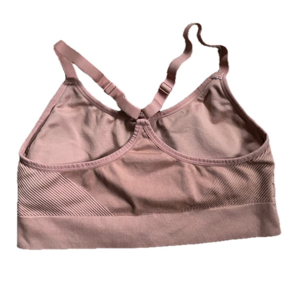 New Balance Light Salmon Orange Racerback Sports Bra Size XL Removable Cup Pads - Picture 3 of 5